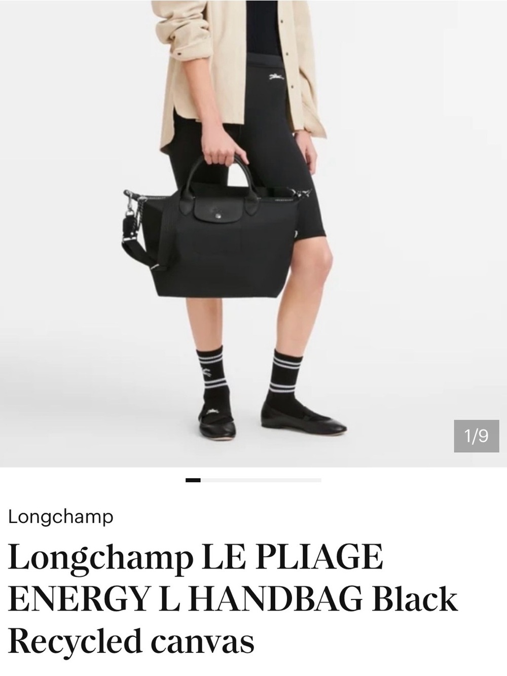 Longchamp Le Pliage Classic Black Tote Bag - Picture 6 of 6